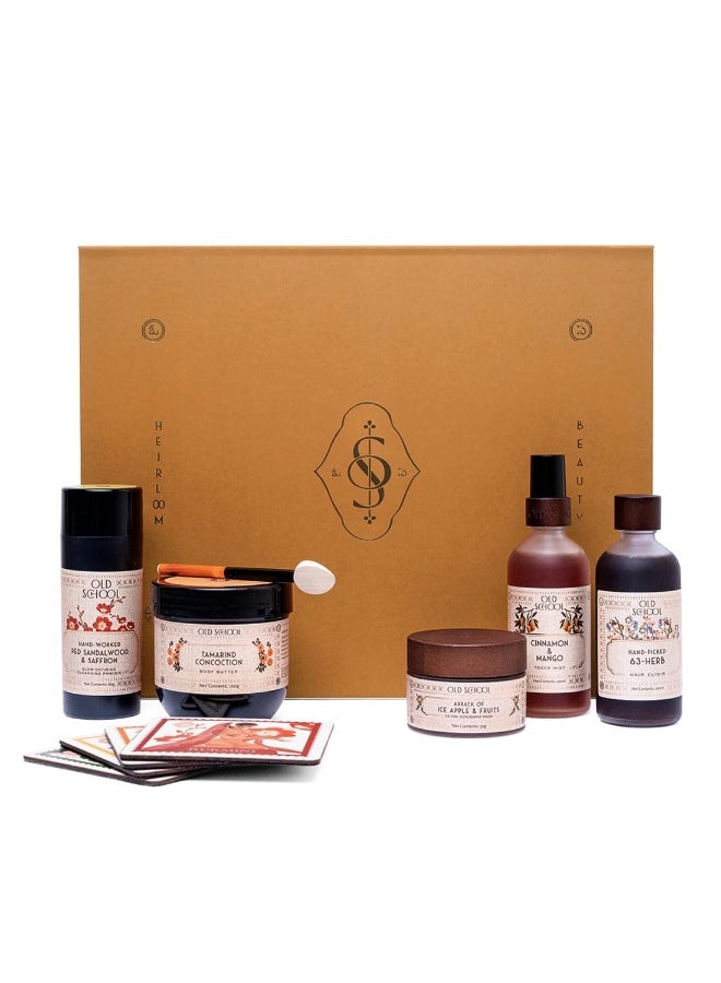 old school Yours, Curated | Gift Box for Glowing Skin | Luxury Wedding Gift | Natural Skincare Gift Box - Image 1